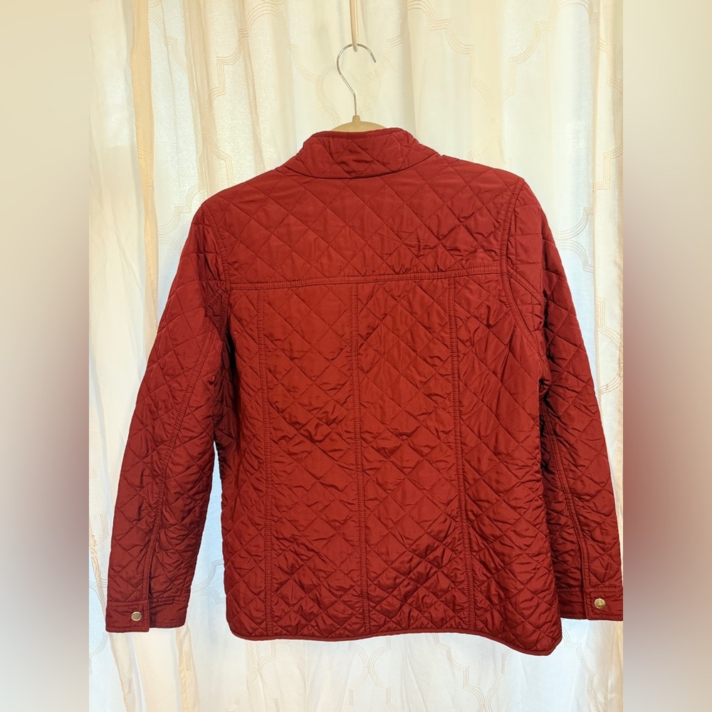 Croft & Barrow Women's Quilted Utility Jacket - Burgundy - Picture 4 of 4